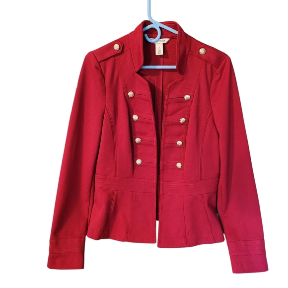 White House Black Market Jackets & Blazers - WHBM red military style blazer - 10.        G54